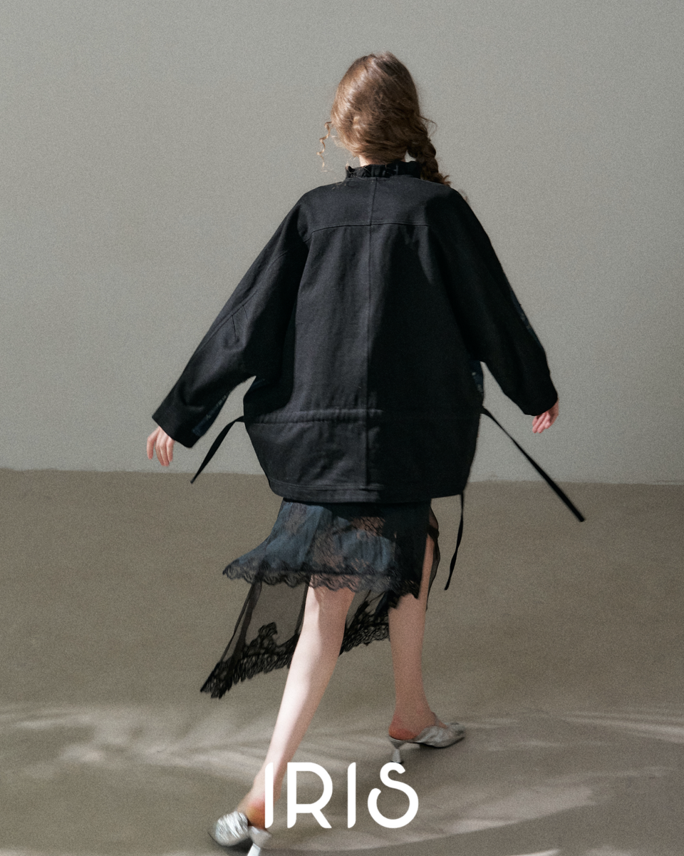 Noir Floral Jacket | Iris