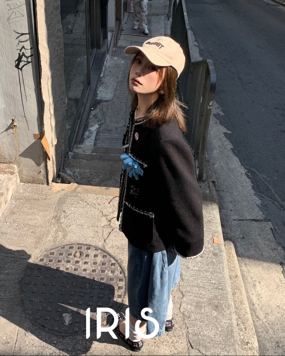 Vacation in HK | Badge Tweed Trim Jacket