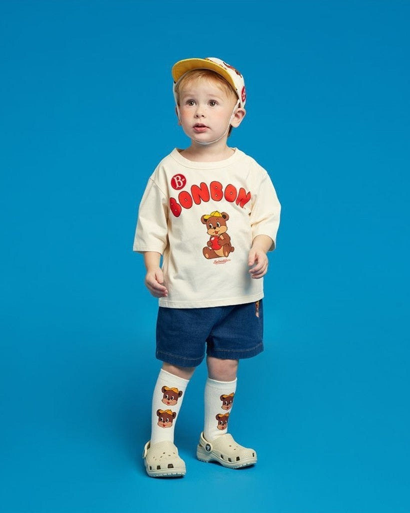 Cute BONBON Bear Kids Tee – Soft, Comfy & Adorable