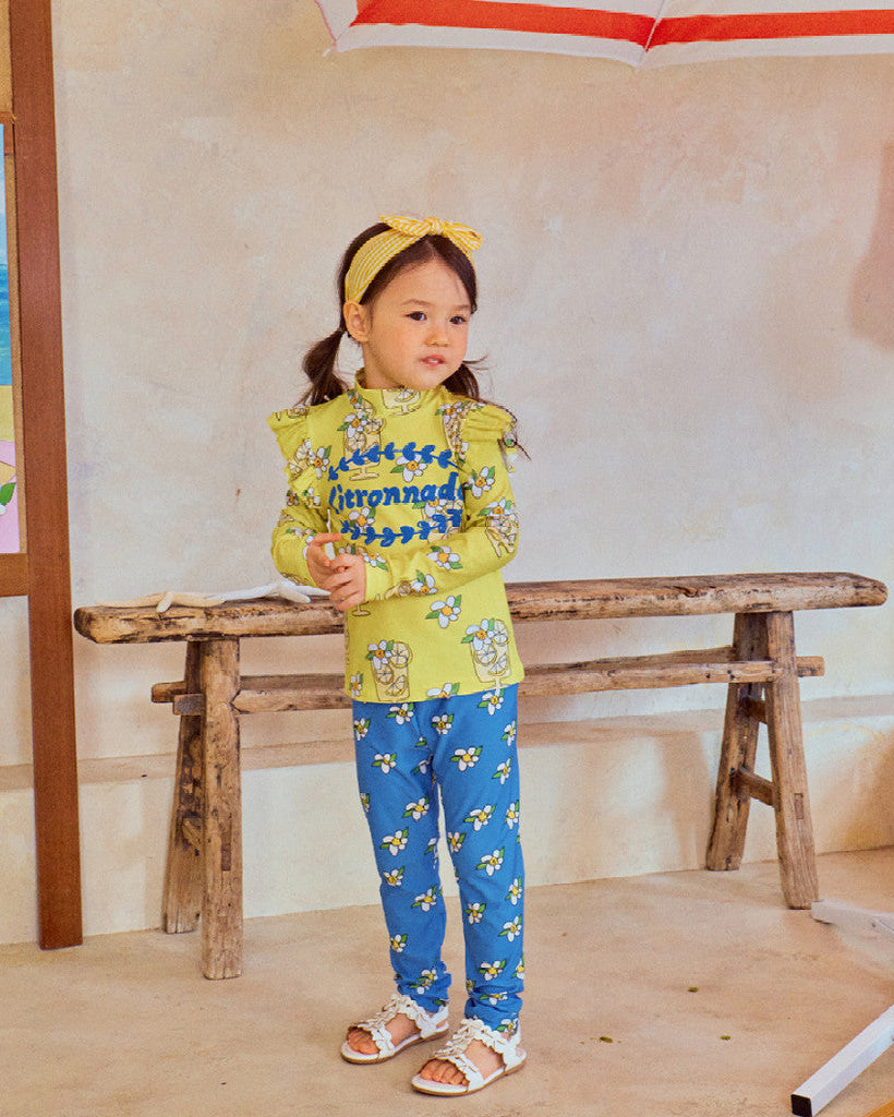 Citronnade Summer Long Sleeve Swim Set - Zesty Lemon & Azure Blue