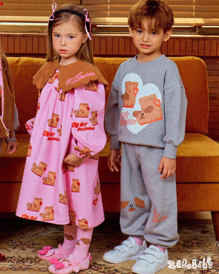 Sweetheart Puppy Lounge Set - Classic Grey for Kids