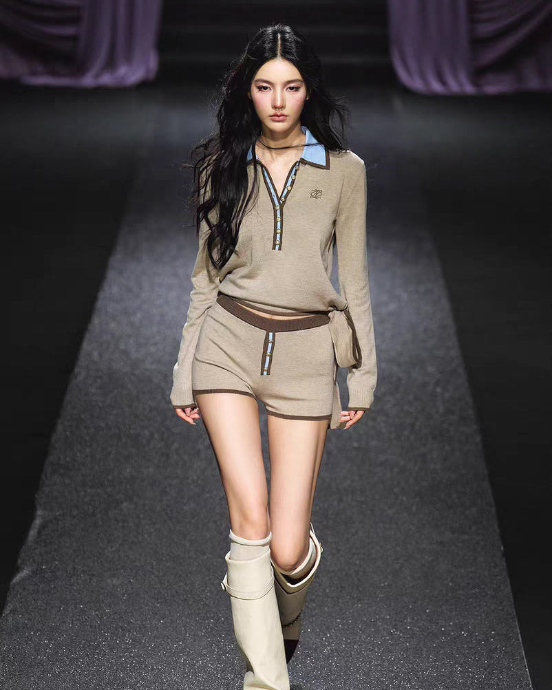 Angle Contrast Collar Set