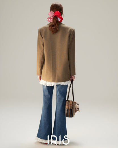 Artisanal Patchwork Academy Blazer - Roasted Chestnut