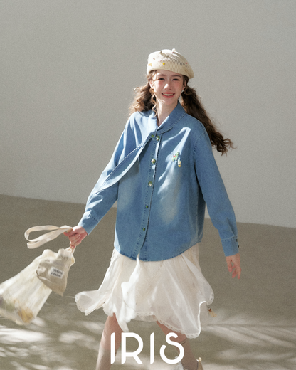 Washed Indigo Artist Shirt - Heritage Blue