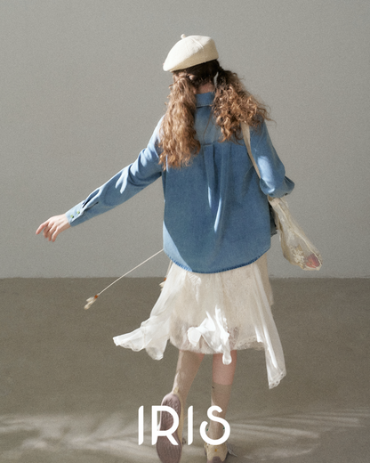 Washed Indigo Artist Shirt - Heritage Blue