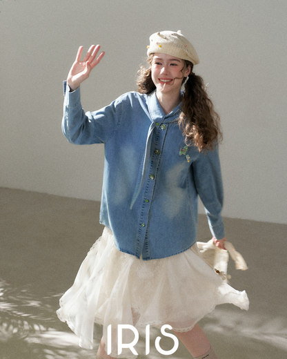 Washed Indigo Artist Shirt - Heritage Blue