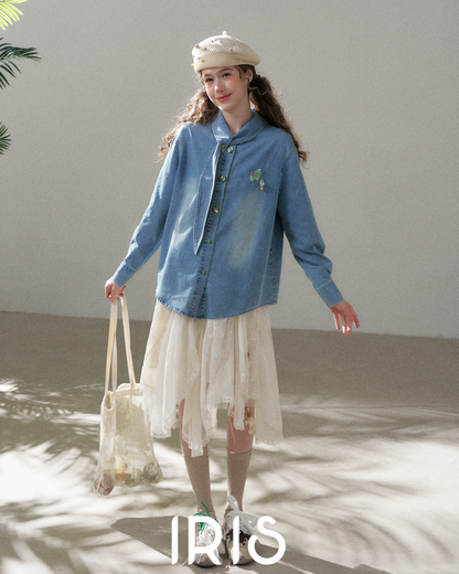 Washed Indigo Artist Shirt - Heritage Blue
