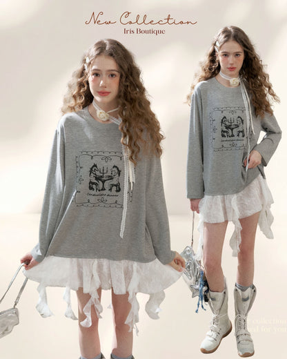 Candlelight Dinner Shirt Dress - Heather Grey