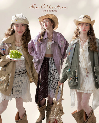 「Not on sale yet」Trio Explorer Parka - Khaki, Lavender & Olive