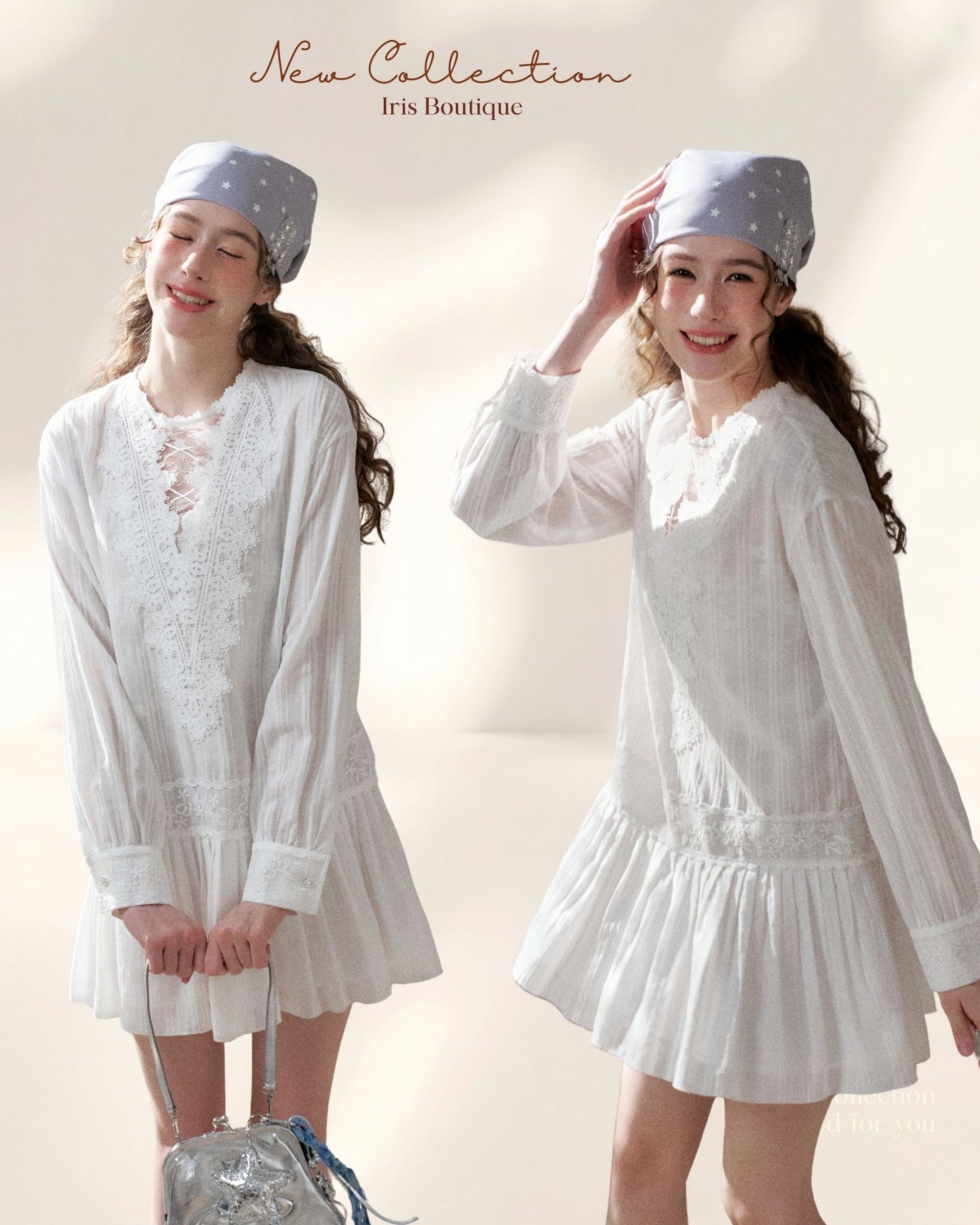 Soft Cotton Lace Mini Dress