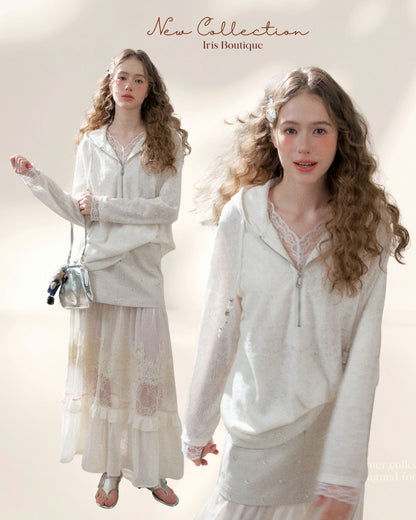 Lace Whisper Set – White