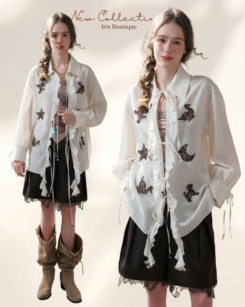 Star Patch Long Shirt