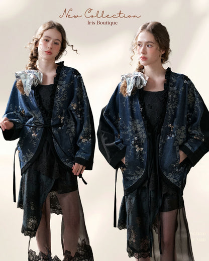 Noir Floral Jacket | Iris