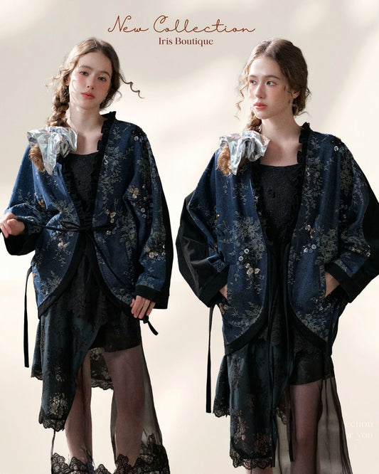 Noir Floral Jacket | Iris