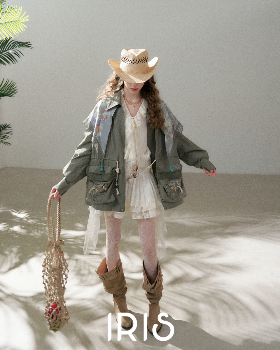 「Not on sale yet」Trio Explorer Parka - Khaki, Lavender & Olive