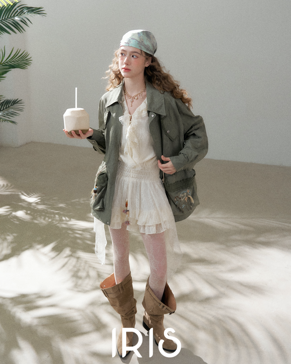 「Not on sale yet」Trio Explorer Parka - Khaki, Lavender & Olive