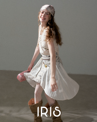 Lace Layered Asymmetric Dress