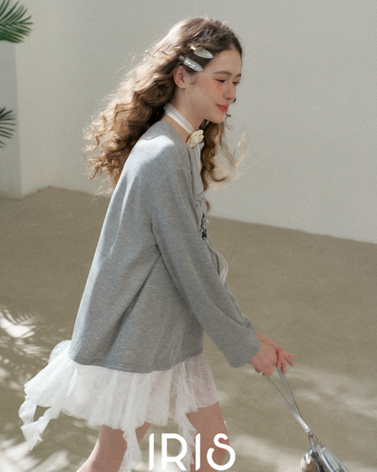 Candlelight Dinner Shirt Dress - Heather Grey