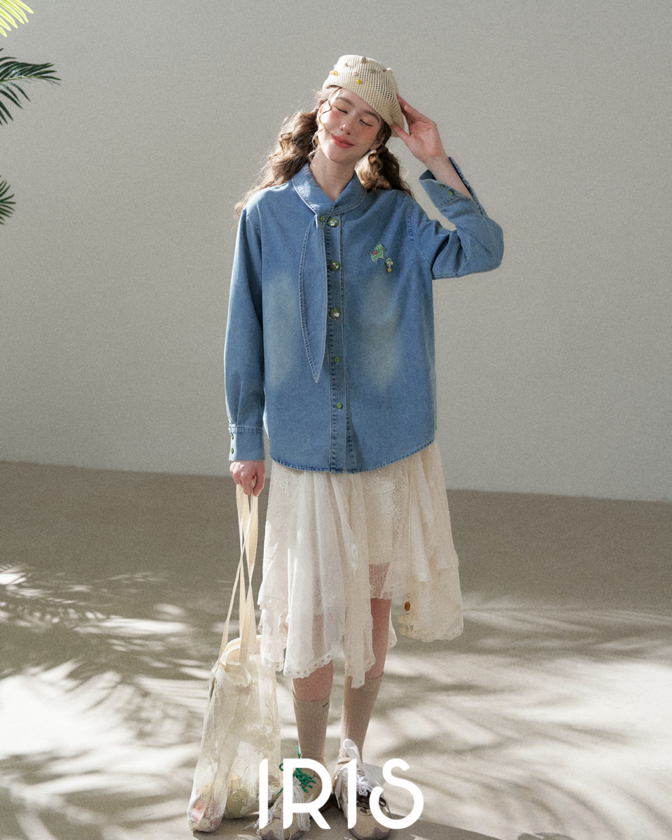Washed Indigo Artist Shirt - Heritage Blue