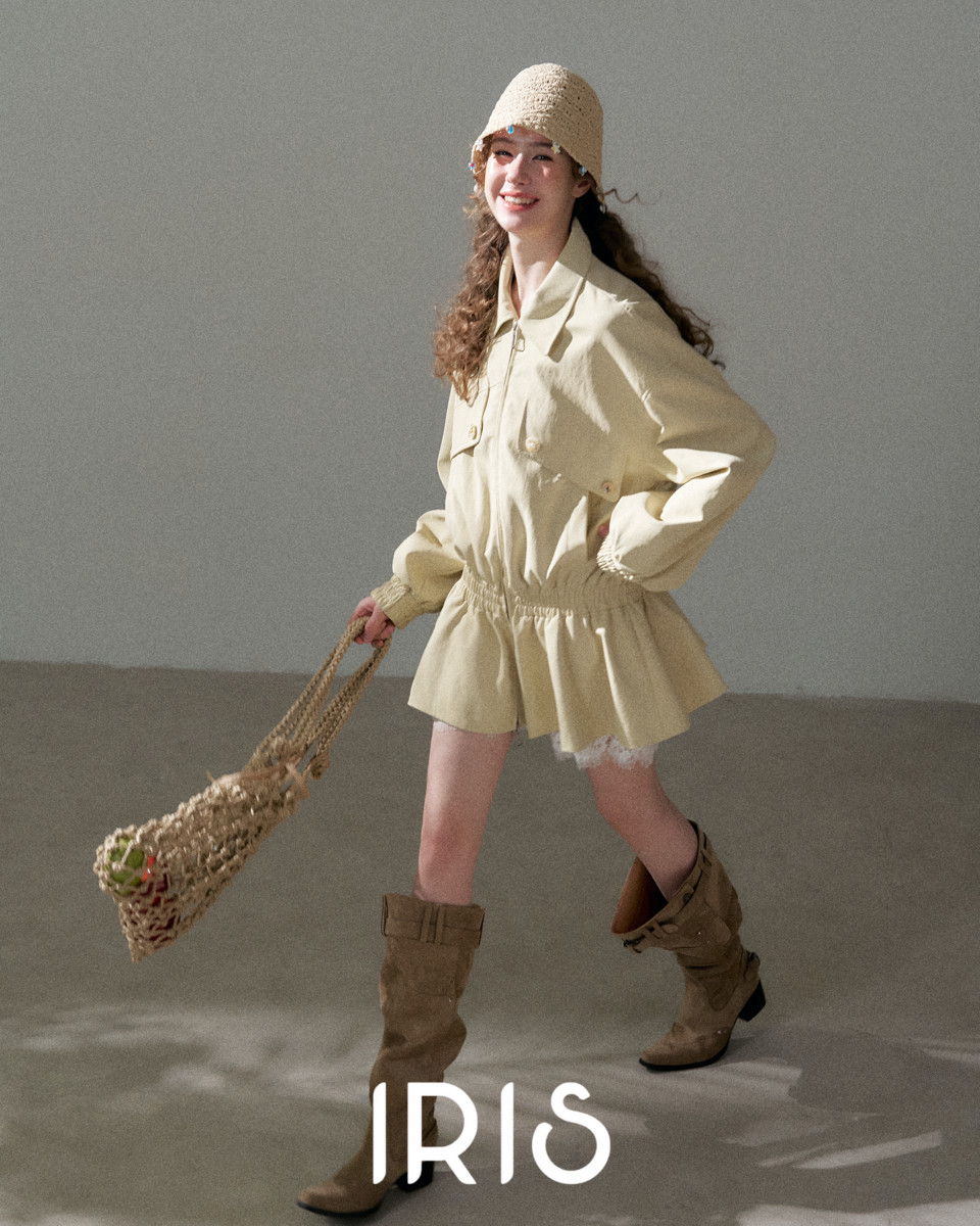 Drawstring Utility Zip Jacket