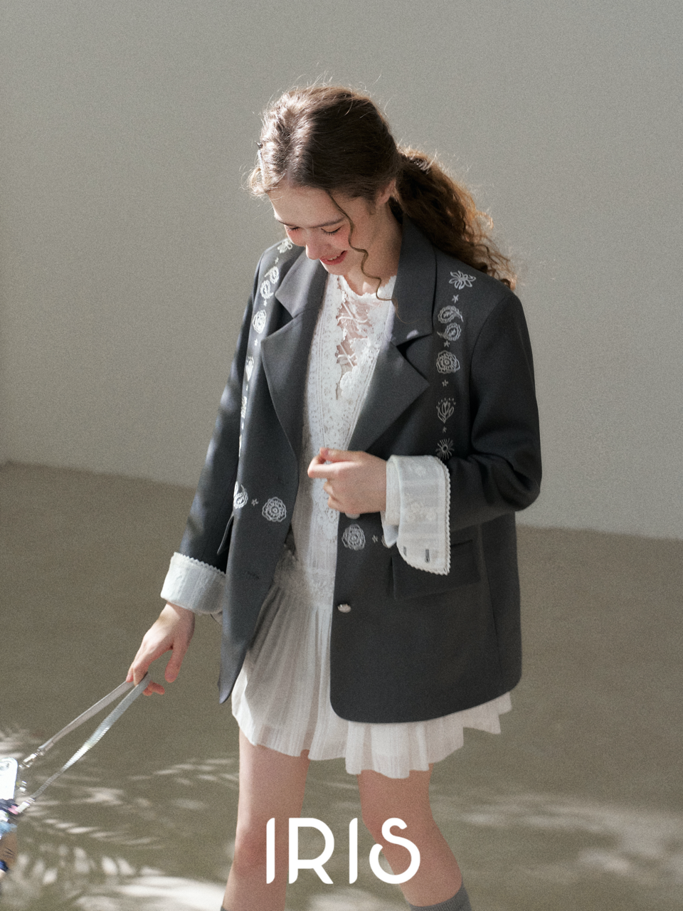 Floral Embroidered Blazer