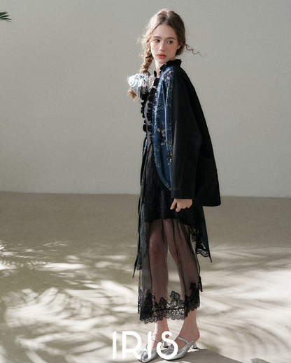 Noir Floral Jacket | Iris