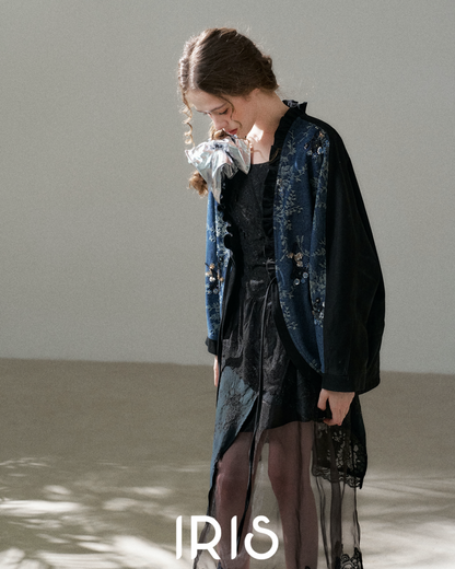 Noir Floral Jacket | Iris