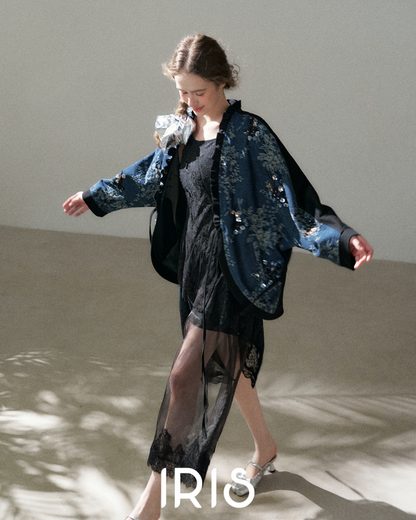 Noir Floral Jacket | Iris