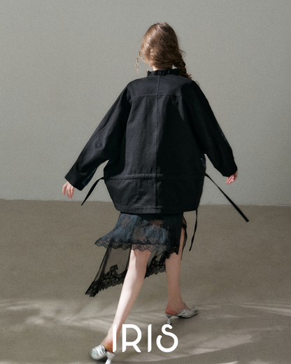 Noir Floral Jacket | Iris