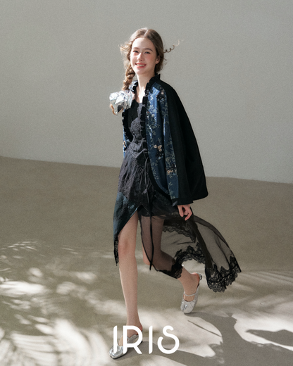 Noir Floral Jacket | Iris