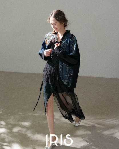 Noir Floral Jacket | Iris