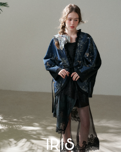 Noir Floral Jacket | Iris