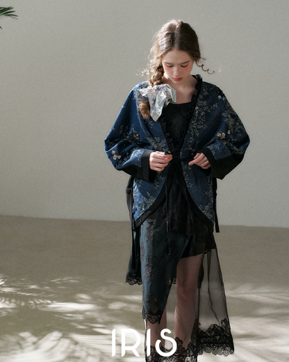 Noir Floral Jacket | Iris