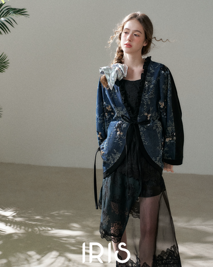 Noir Floral Jacket | Iris