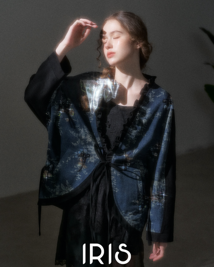 Noir Floral Jacket | Iris