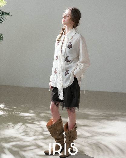 Star Patch Long Shirt