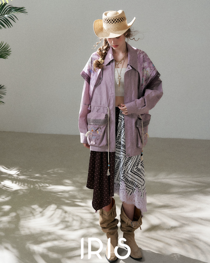 「Not on sale yet」Trio Explorer Parka - Khaki, Lavender & Olive