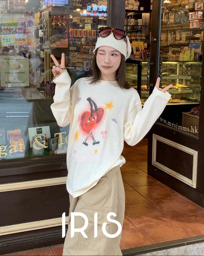 Vacation in HK | Cherry Graphic Long-Sleeve Tee