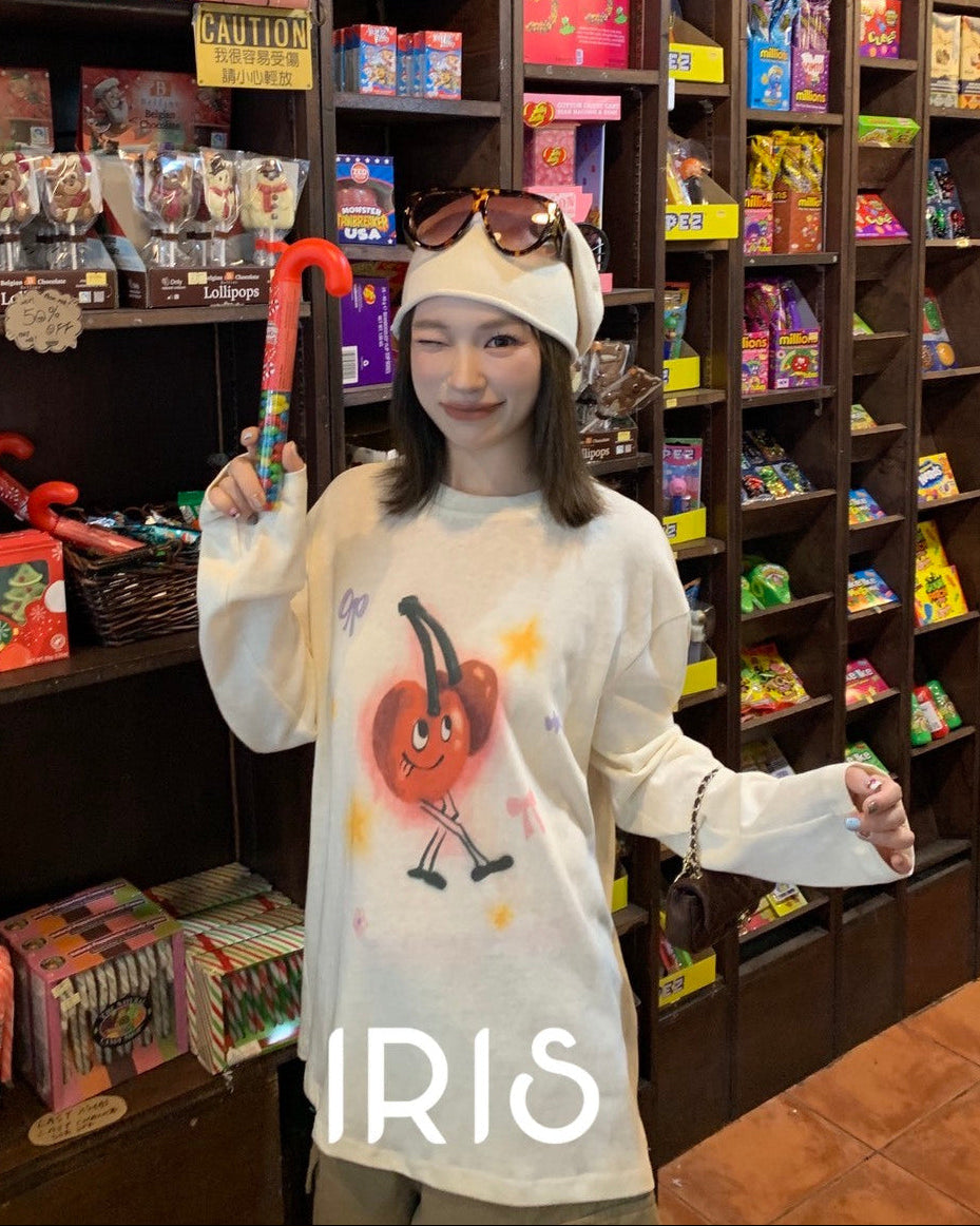 Vacation in HK | Cherry Graphic Long-Sleeve Tee