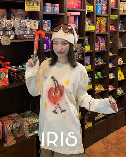 Vacation in HK | Cherry Graphic Long-Sleeve Tee