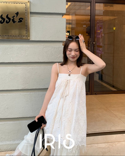 Vacation in HK |Soft Lace Slip Top
