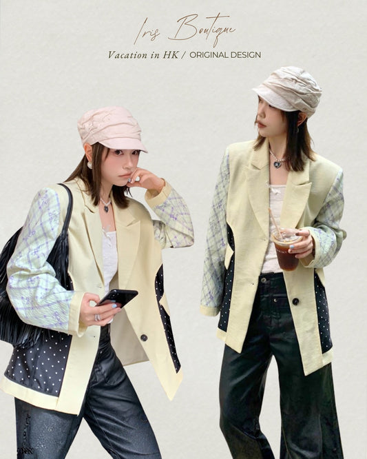 Vacation in HK |Sunlit Patchwork Blazer
