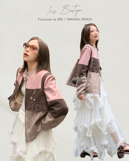 Vacation in HK |Romantic Paisley Panel Jacket