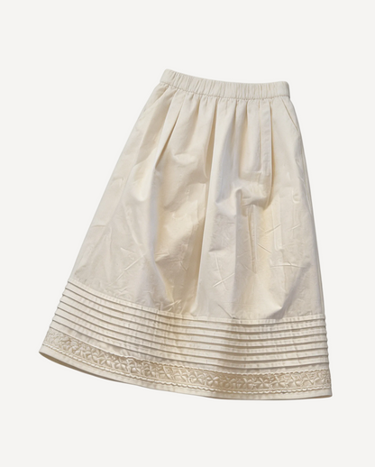 Clara Victorian Embroidered Two-Piece Set - Blush & Cream