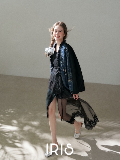 Noir Floral Jacket | Iris