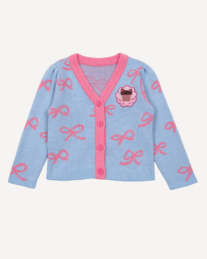 Sweet Bow Cardigan & Skirt – Little Princess Look