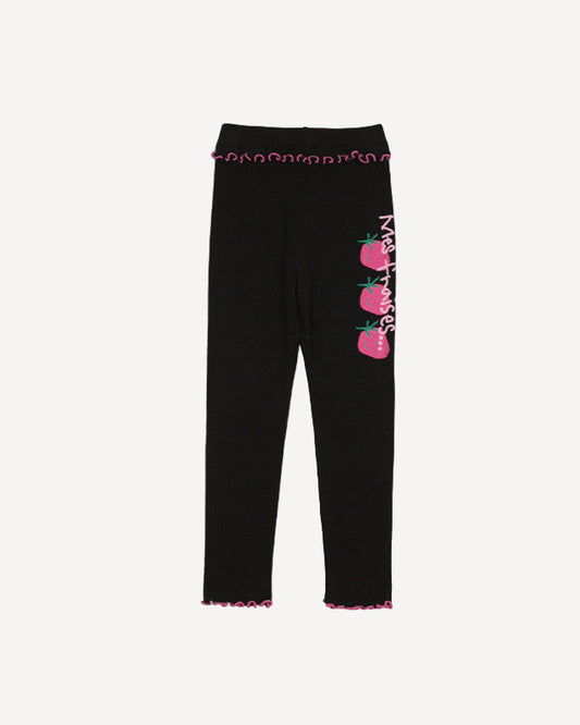 Kids Strawberry Heart Print Leggings