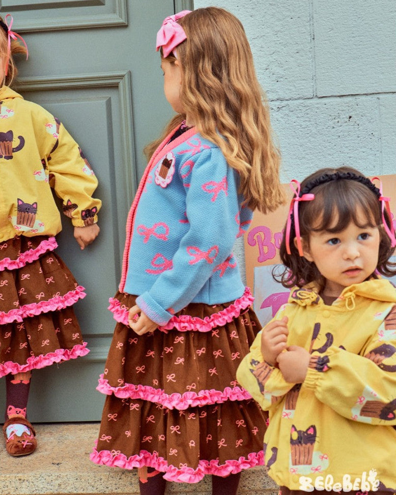 Sweet Bow Cardigan & Skirt – Little Princess Look