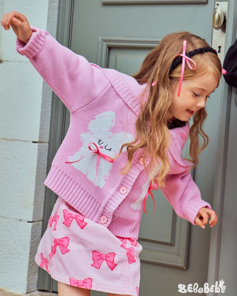 Pink Bunny Bow Cardigan – Super Cute & Cozy