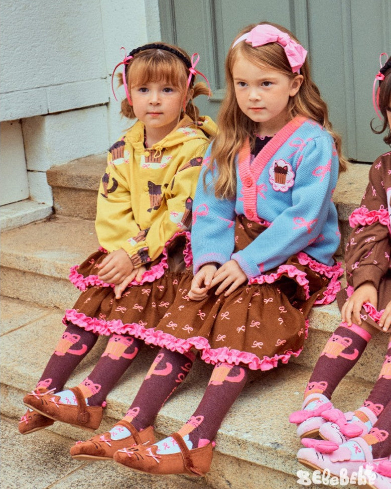 Sweet Bow Cardigan & Skirt – Little Princess Look